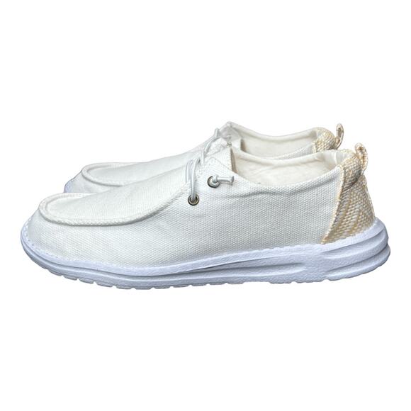 Maurices Sienna Slip Ons White/Tan Size 8 - Picture 4 of 7